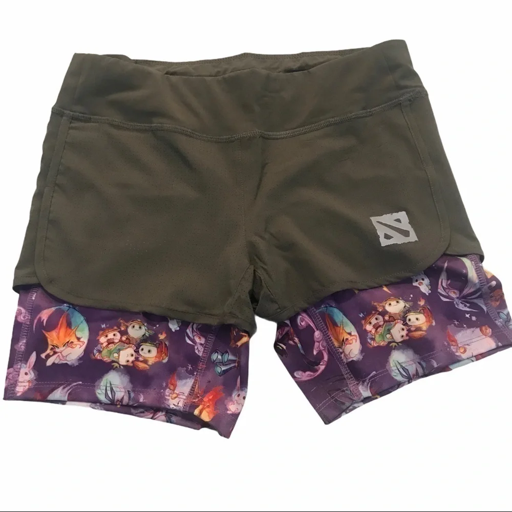 VALVE Dota 2 charcoal character Twofer shorts